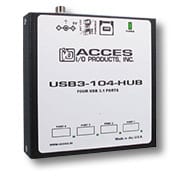USB3-104-HUB Rugged, Industrial Grade, 4-Port SuperSpeed USB 3.1 Hub