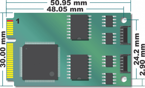 mPCIe-ICM422-4 Isolated Serial Card Family - ACCES I/O Products