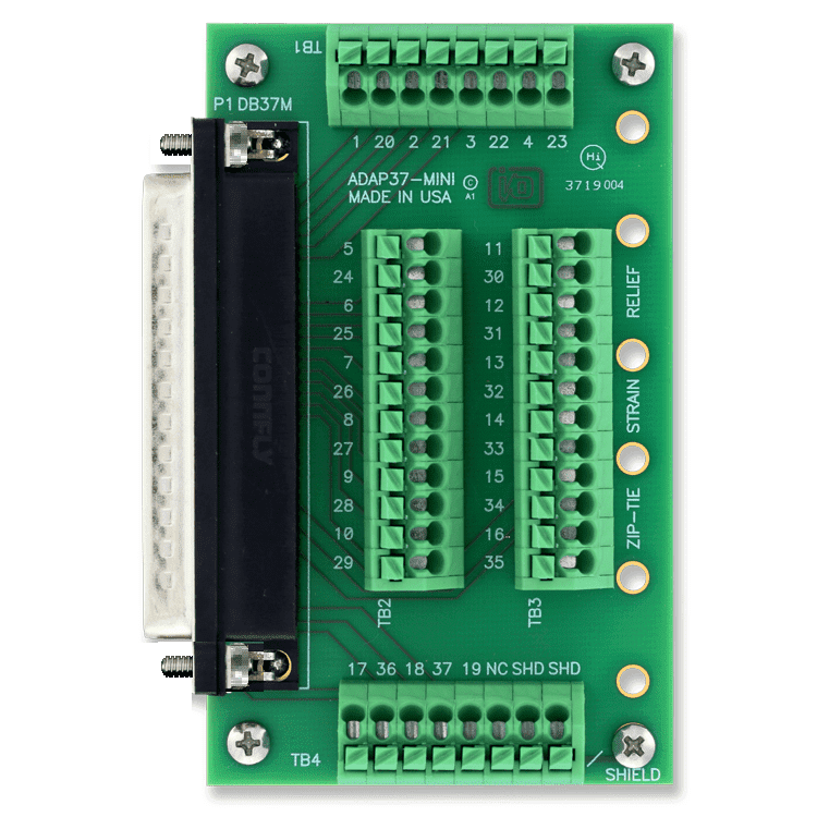 ADAP37(F/M) MINI direct connect terminal adapter cards - ACCES I/O Products