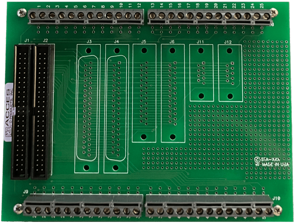 STA-XX Wireable Screw Terminal Cards - ACCES I/O Products